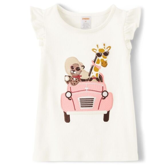 Gymboree Girls Safari Zoo 6 Piece Shirts Skort Shorts & Pajama Outfit Set Size 8 - Picture 2 of 10